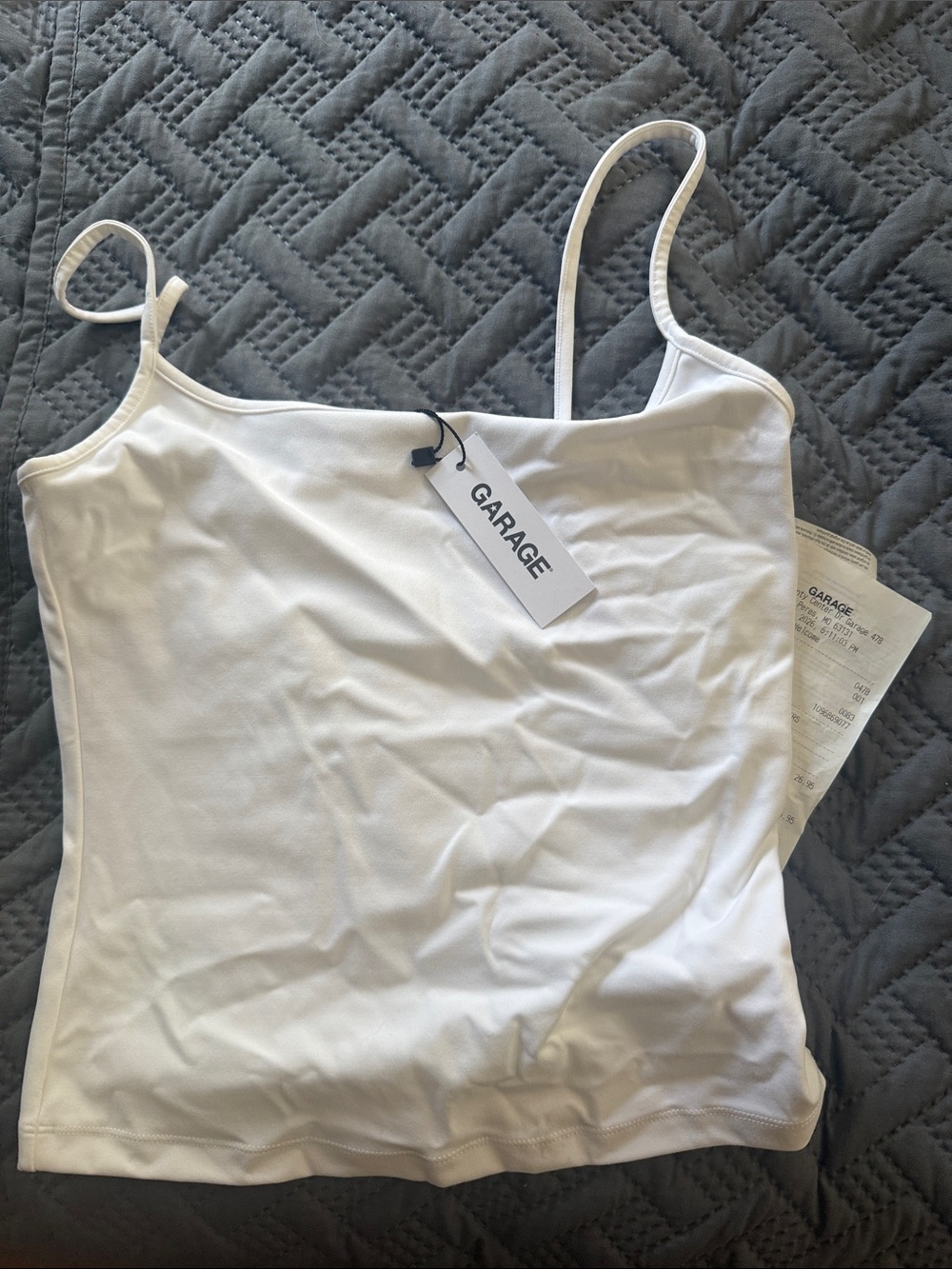 Garage White Spaghetti Strap Camisole